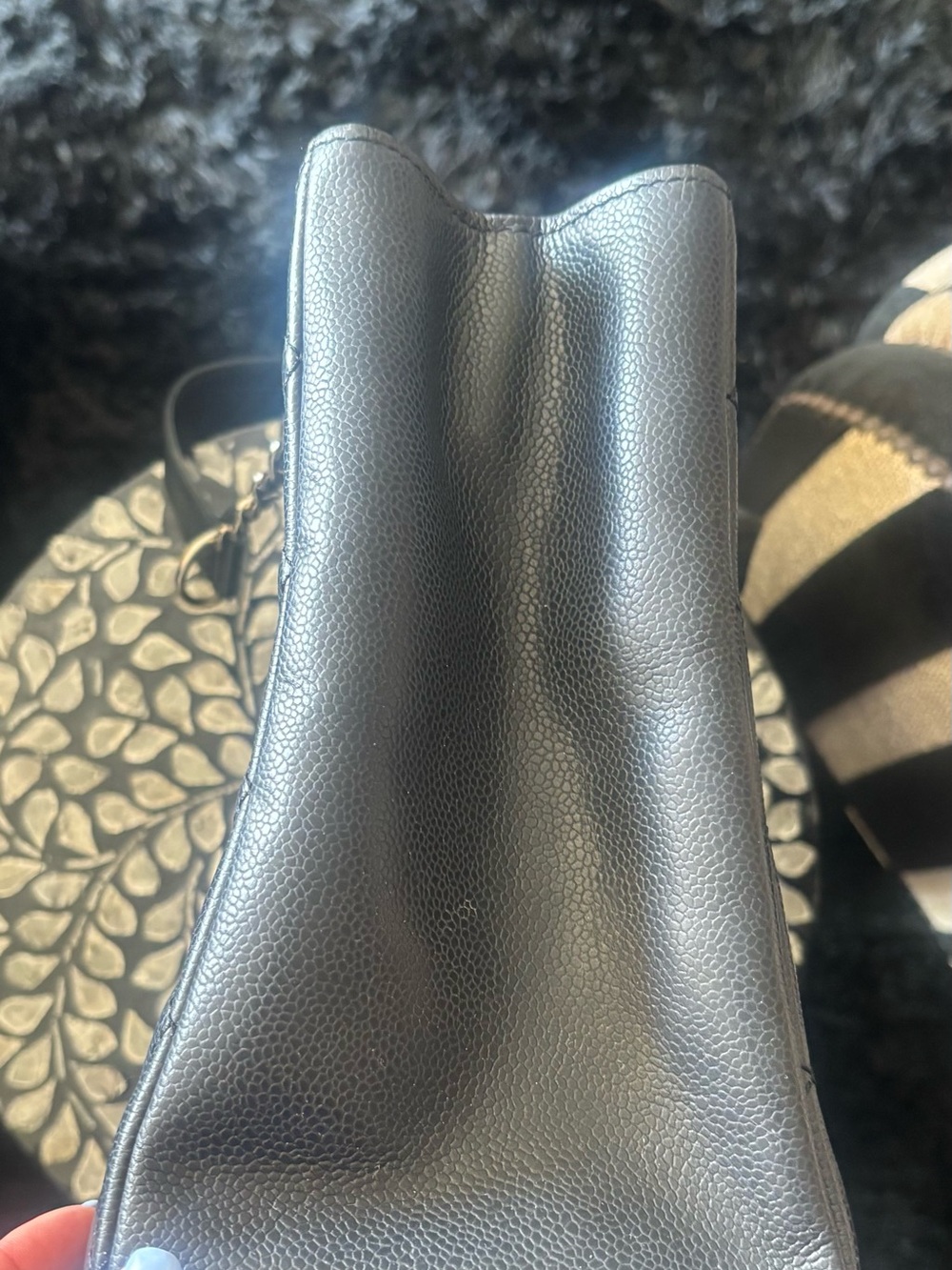 Grand shopper tote Black with Silver Tone Hardware - Picture 11 of 12